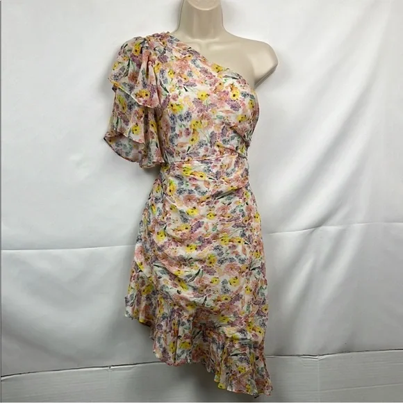 AMUR Clayton Floral One-Shoulder Dress - Picture 3 of 6
